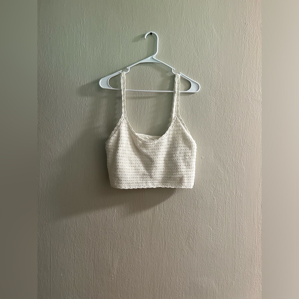 aerie crochet tank top